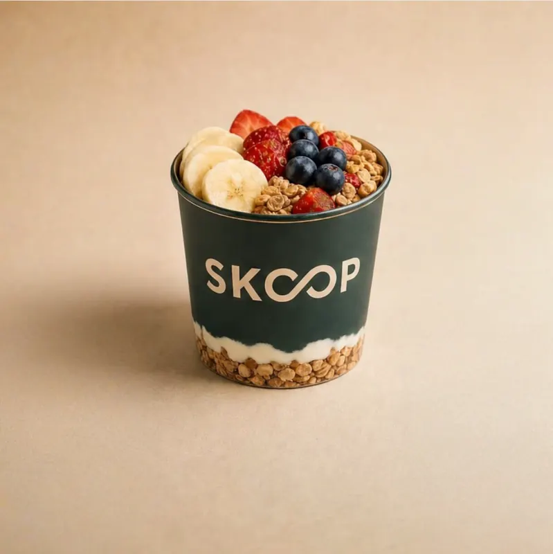 SKOOP granola, yoghurt and fresh fruit pot